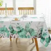 Spring Cherry Watercolor Flower Waterproof Tablecloth Wedding Party Decor Summer Plants Rectangle Table Cloth Dining Table Decor 6