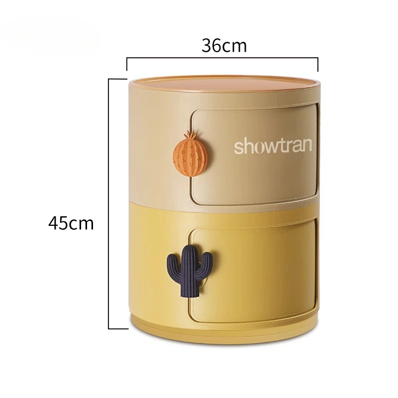 Rainbow round cabinet, multi-layer storage for children's toys, storage cabinet, bedroom bedside table