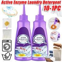 10-1pc 120ML Concentrated Liquid Laundry Detergent Clean Linen Active Enzyme Laundry Detergent T-shirt Clothes Laundry Degreaser