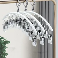 Drying rack sock clip outdoor drying rack Windproof dip plastic clip drying rack Dip plastic coat rack household non-slip jacket 1