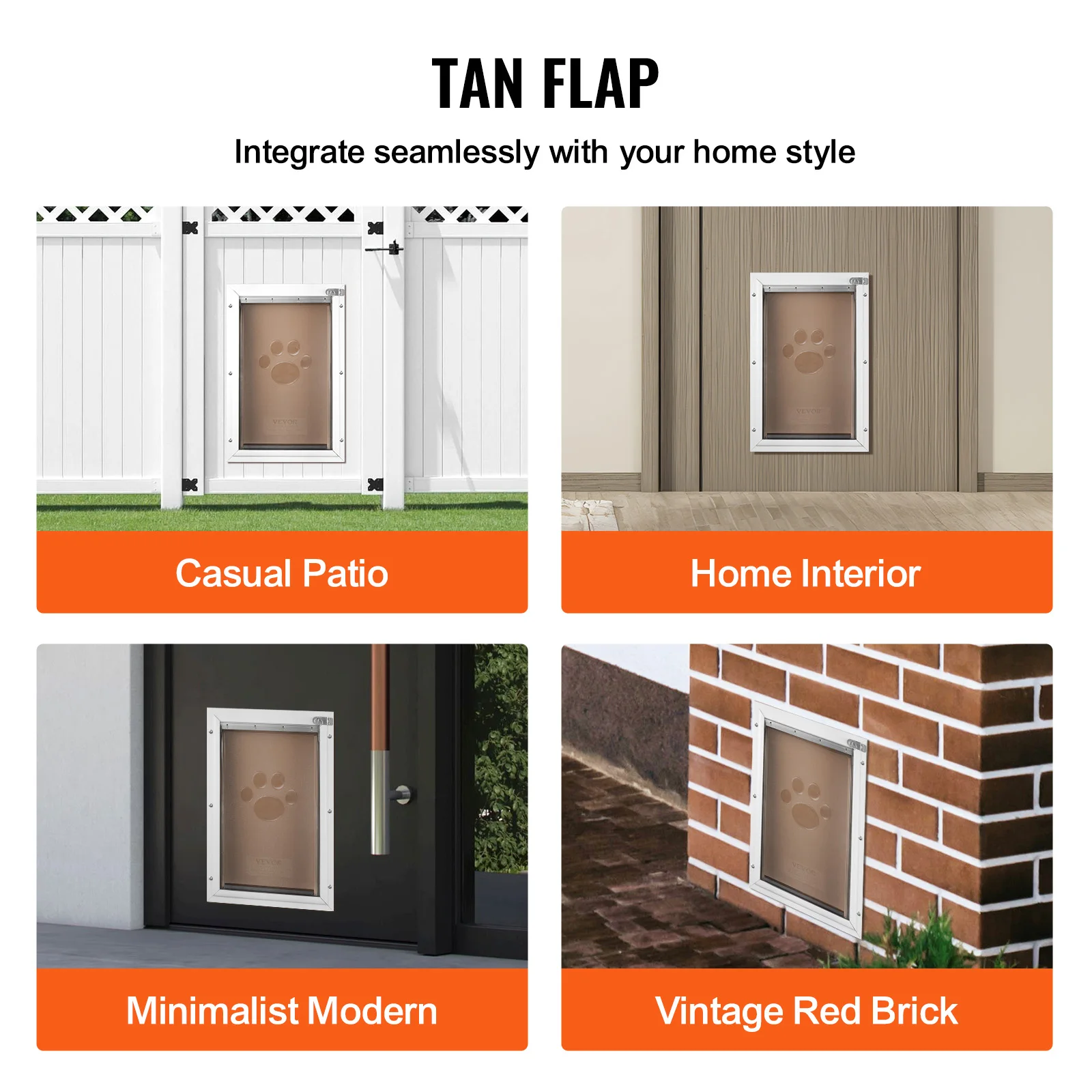 PVC Pet Door Replacement Flap with Magnetic Strip