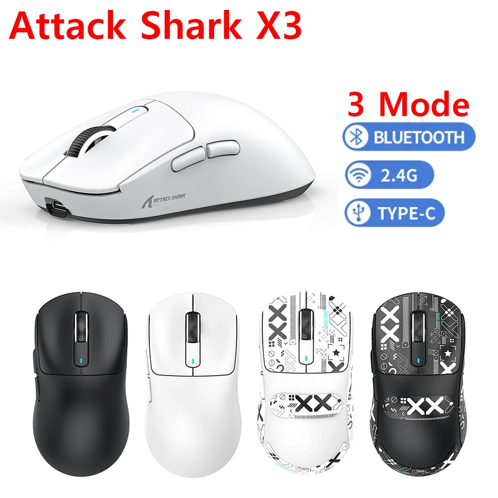 Attack shark x3 kablosuz mouse ve grip tape. da - 1145673170