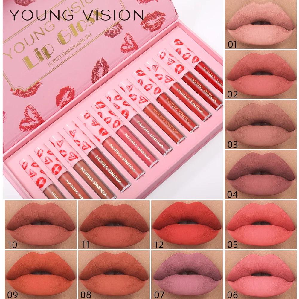 Niceface 12 Color Lip Gloss Gift Box Set