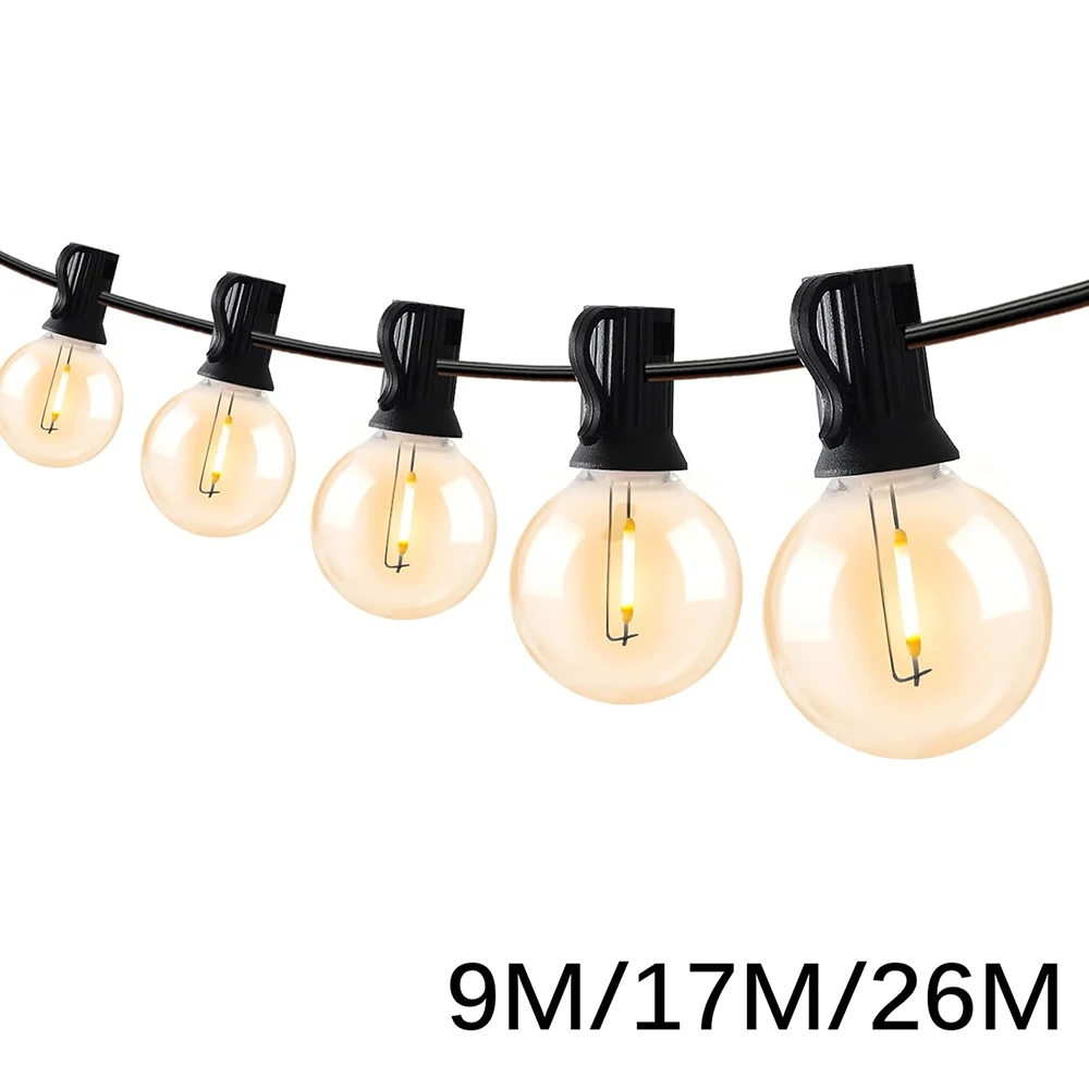Outdoor Lichterketten LED G40 Dimmbare Party Girlande Globe Glühbirnen String Lampe Für Straße Terrasse Garten Hinterhof Camping Dekoration