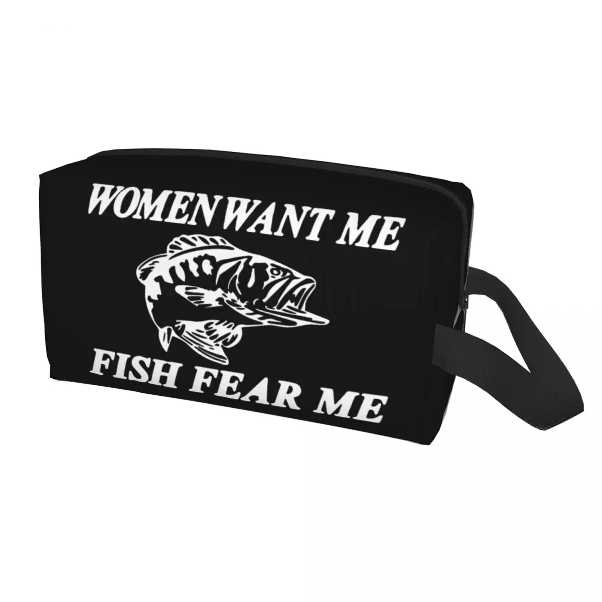 

Женская сумка для туалетных принадлежностей Want Me Fish, женская косметичка для рыбалки, рыбалки, органайзер для косметики, женский косметический набор для хранения