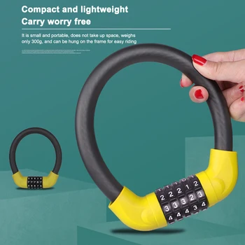 Lucchetto per bici Combinazione di codici a 5 cifre Lucchetto per bicicletta universale Attrezzatura per bloccaggio di sicurezza per biciclette Accessori per bici antifurto MTB