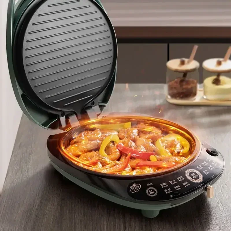 New household electric baking pan with double - sided heating, non - stick for making pancakes, a breakfast machine. 2