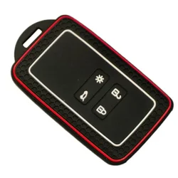 Silicone Key Case Cover for Renault and Dacia Vehicles (Black)