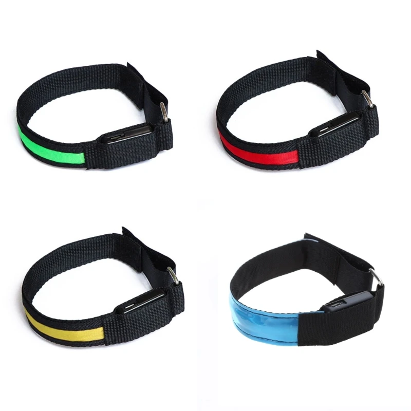 

25UC USB Chargeable for Cycling Exercising Night Running Safety Reflective Wristbands