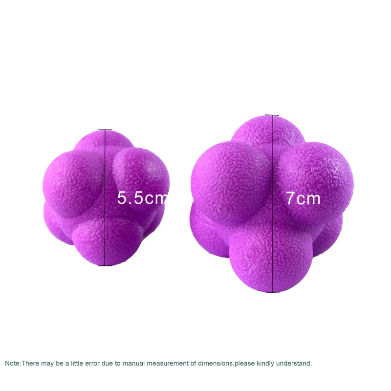1Pc Hexagonal Reaction Ball Silicone Agility Coordination Reflex Exercise Fitness Training Ball for Children And Adults agility training ball fitness ball