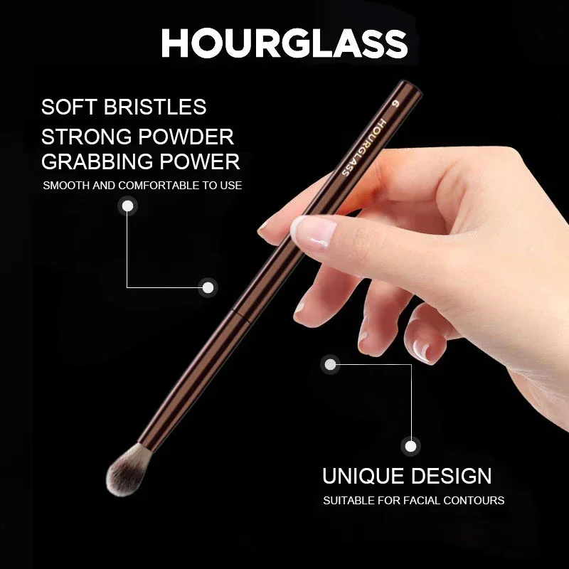 Hourglass Makeup Brush Set Loose Powder Powder Blusher Foundation Eye Shadow Eyebrow Eyeliner Concealer Brush Makeup brush set Makeup brush Lip brush Eyelashes brush Facial mask brush Eyelash removal brush Eyelash cleaner brush Eyelash brush Makeup tool set Makeup tool