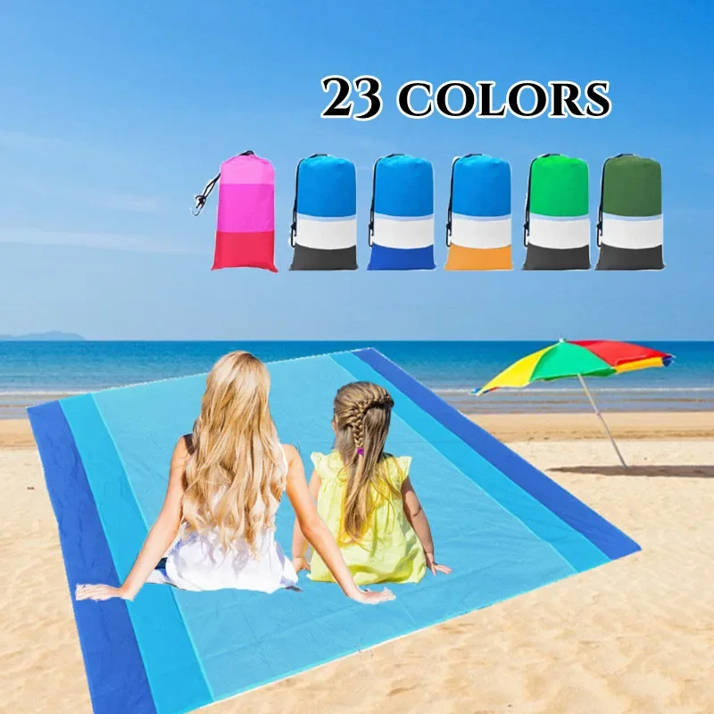 

23 Colors Waterproof Beach Mat Folding Camping Sand Free Blanket Mattress Portable Lightweight Picnic Mat Outdoor Tools