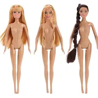 Poupée Princesse Supermodèle pour Filles, Cheveux Bouclés, Peau Foncée, Figurine Articulée à Habiller, Jouet DIY 1