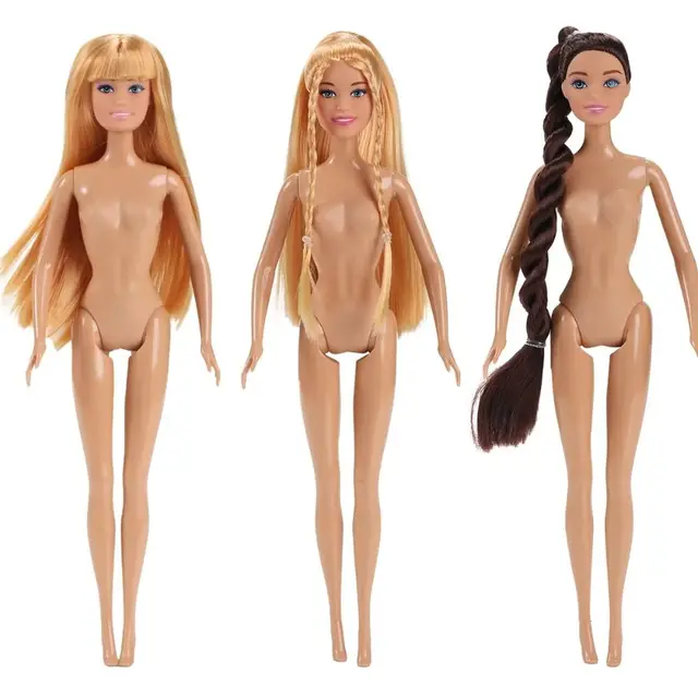 Poupée Princesse Supermodèle pour Filles, Cheveux Bouclés, Peau Foncée, Figurine Articulée à Habiller, Jouet DIY 1