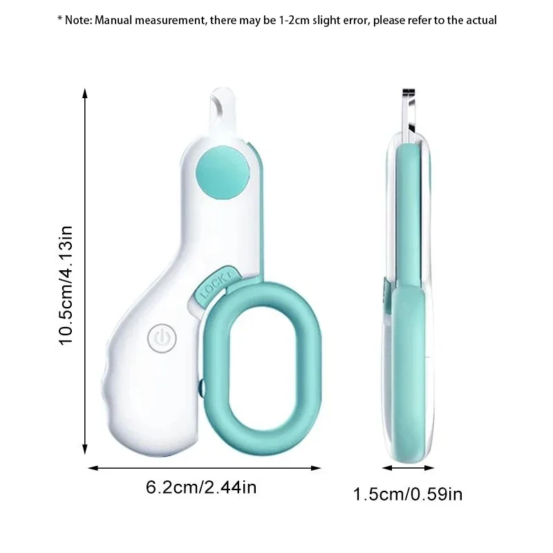 Cat Nail Clipper with Light Equipped with A Safety Lock Animal Care and Beauty Tools LED Light Pet Nail Clipper Pet Foot Hair Tr