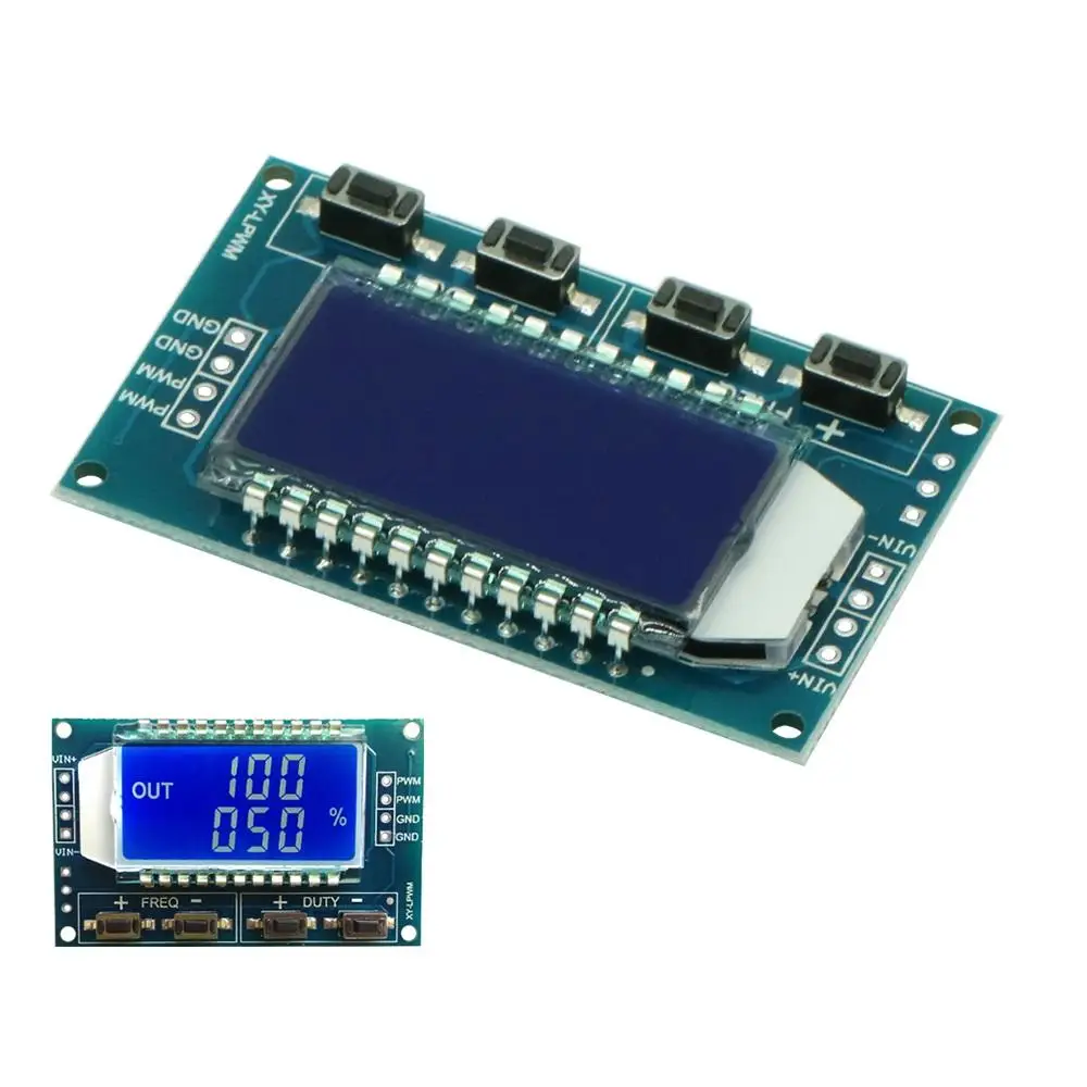 Signal Generator PWM Pulse Frequency Duty Cycle Adjustable Module LCD Display 1Hz-150Khz 3.3V-30V PWM Board Module