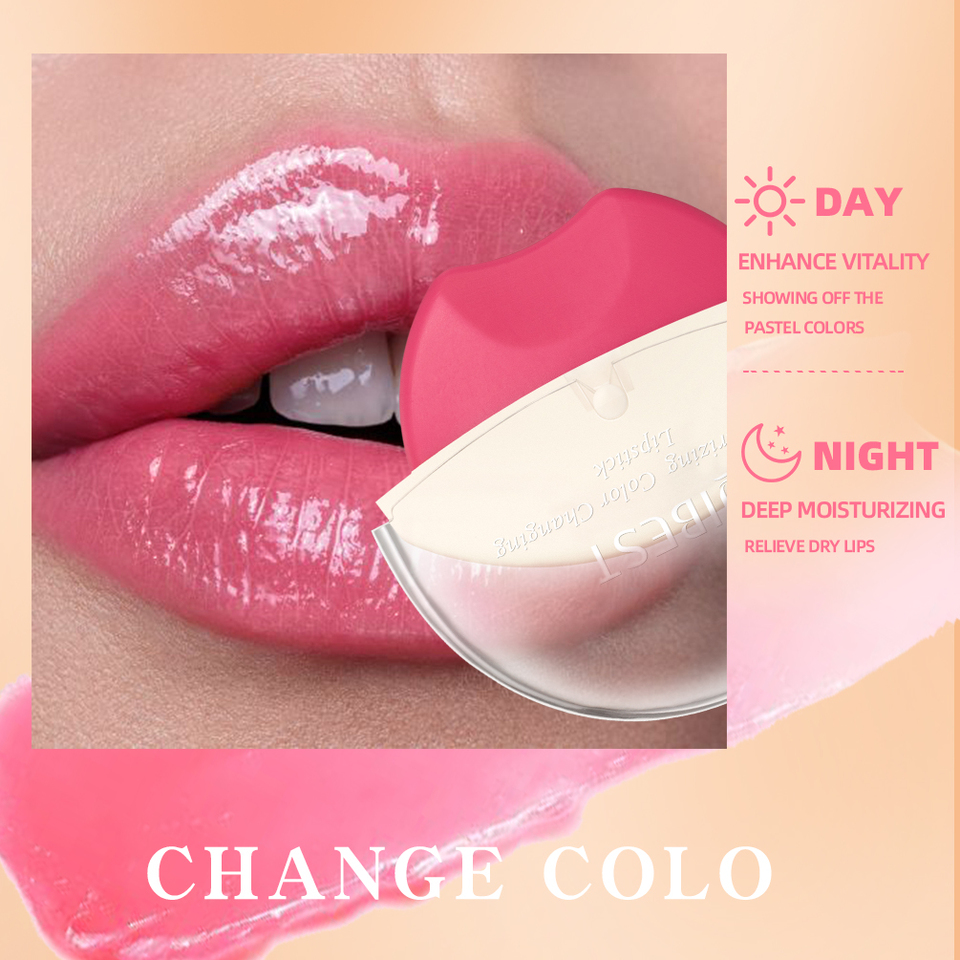 QIBEST Color Changing Lazy Lipstick Makeup Temperature Moisturizing Lip Stain Long Lasting Sexy Lipstick Lip Plumper Cosmetics