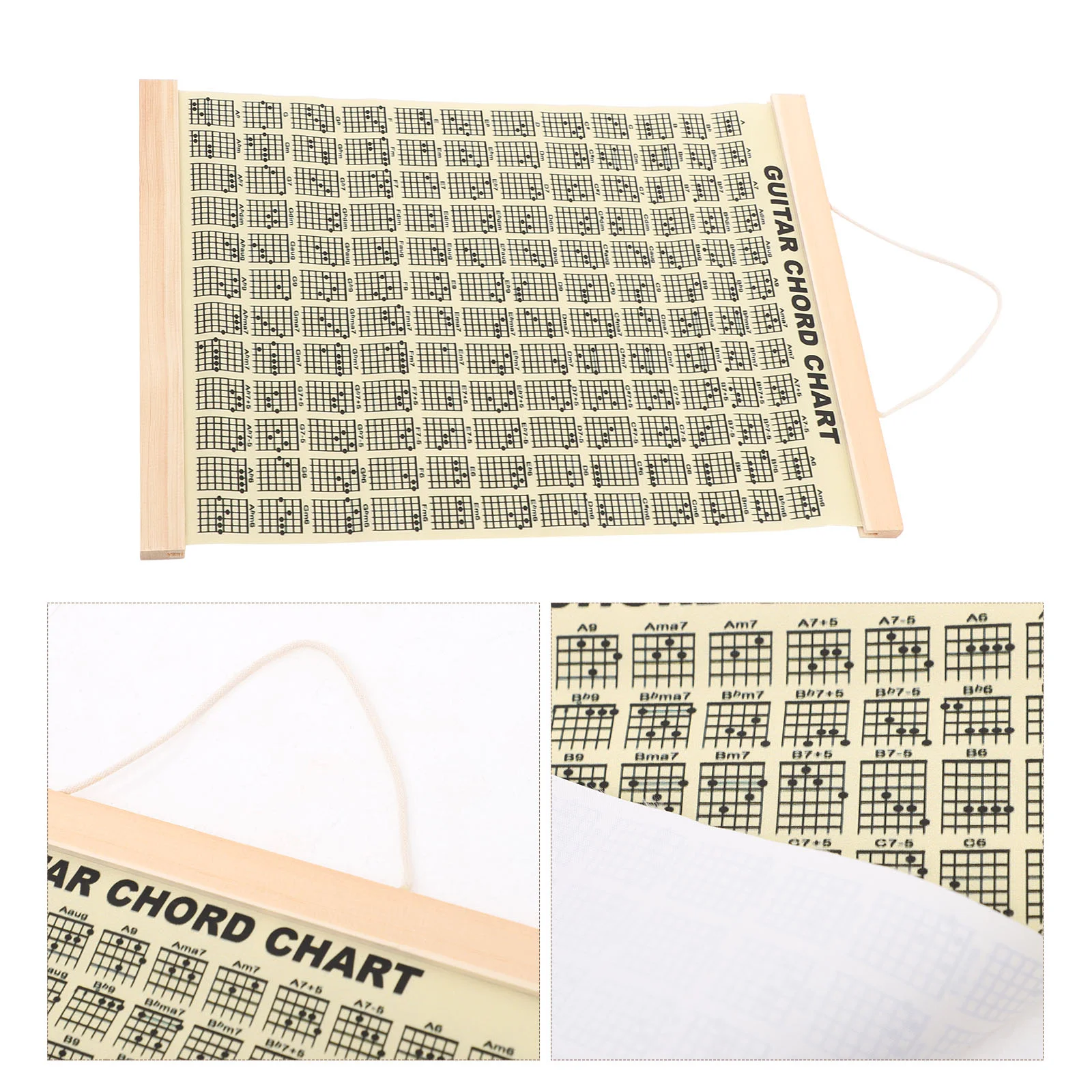 

Guitar Fingering Chart Chord Guide Decorative Paintings Poster Charts Wood Wall