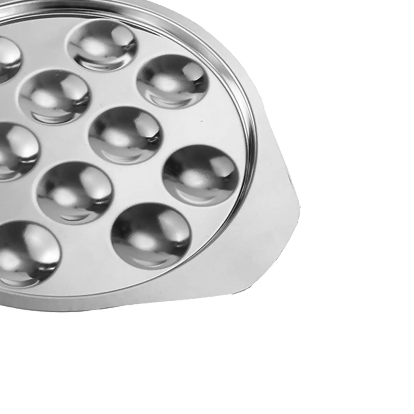 Conch Pan Stainless Steel Conch Plate Sturdy Easy to Clean Clip Food Dish Escargot Plates for Cooking Restaurant Picnic