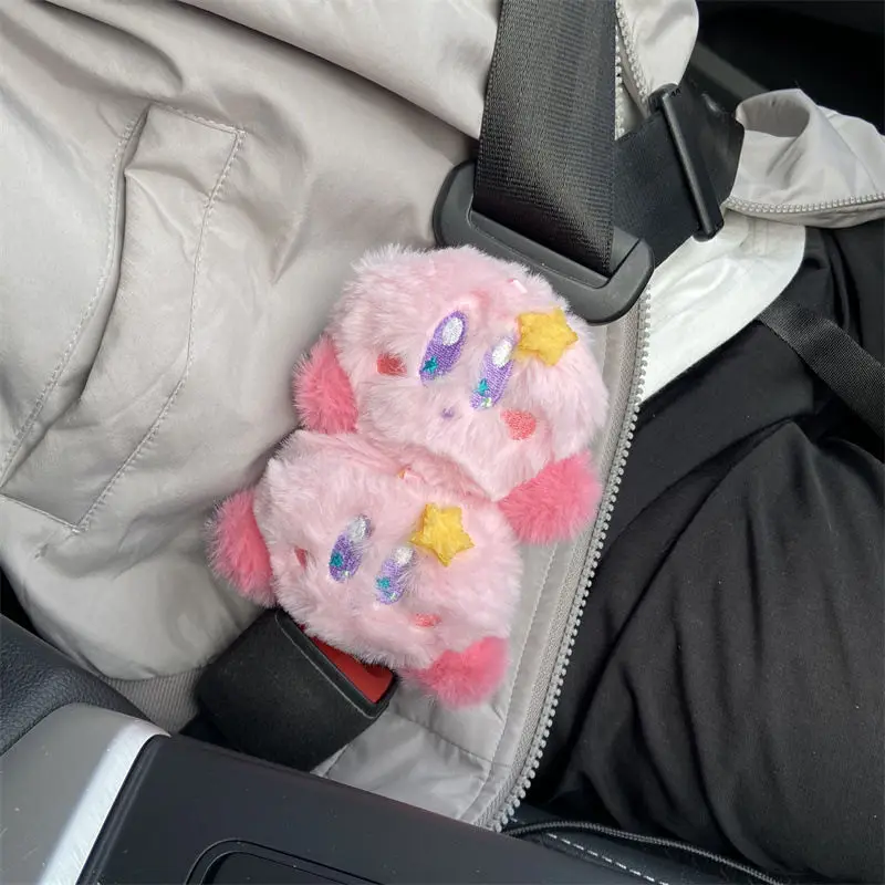 

Kawaii Kirby Car Seat Belt Clip Extension Plug Cartoon Retainer Auto Safety Seat Lock Buckle Seatbelt Clip Extender Converter