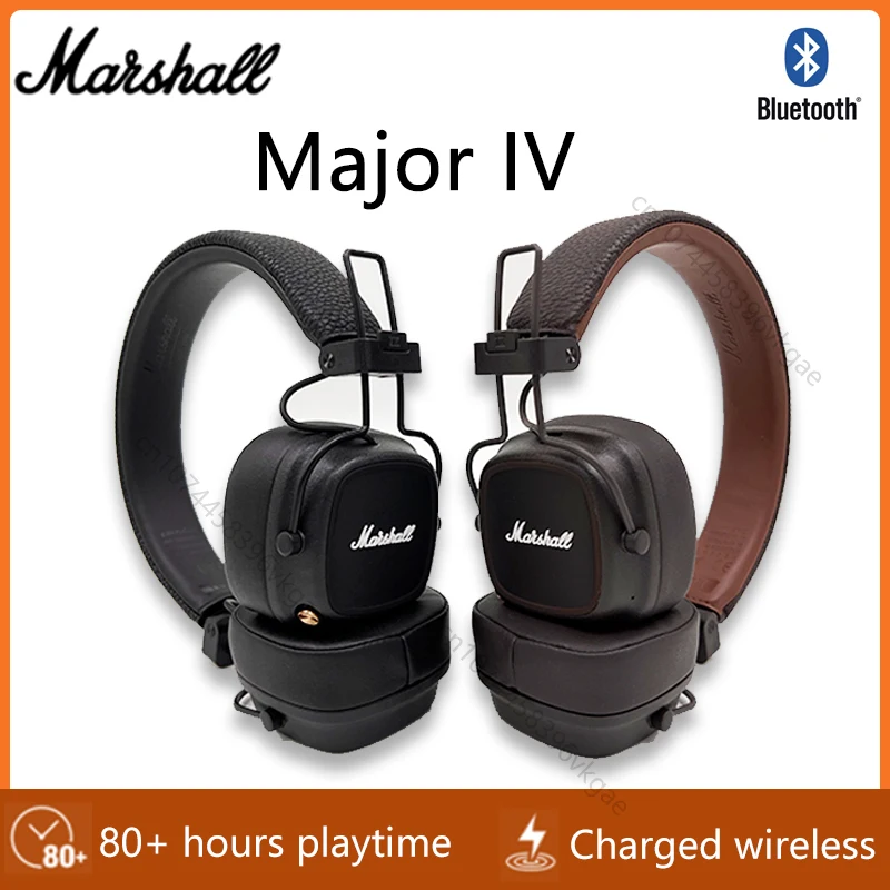 Marshall Major IV 4 Wireless Bluetooth Headphones Classic Earphones Deep  Bass Foldable Pop Rock Retro Music Headset Original - AliExpress