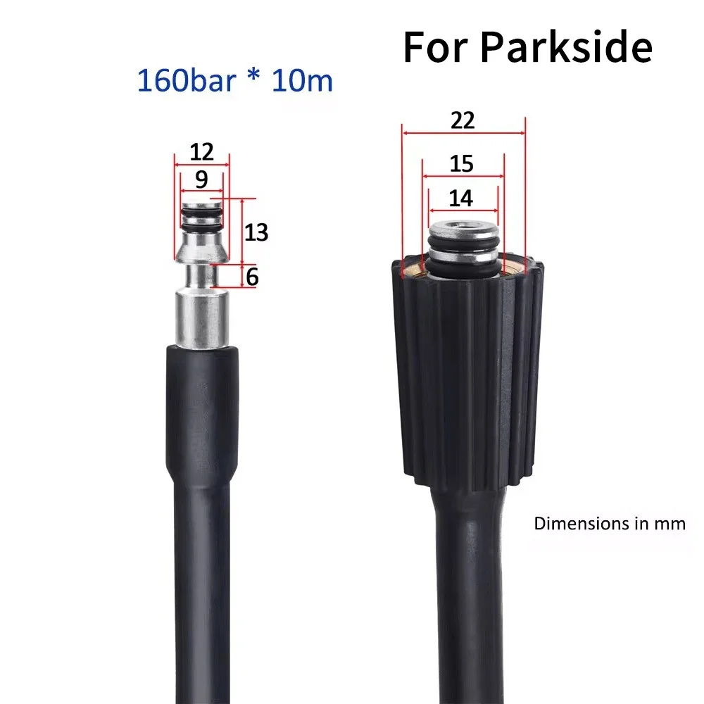 10m High Pressure Water Cleaning Hose for Parkside High Pressure Car Washer Water Cleaning Hose Pipe Cord Washer