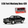 1/36 1969 Ford Mustang Boss 429 Toy Car Model Simulation Alloy Diecast Vehicle Miniature Pull Back Collection Children Gifts 5