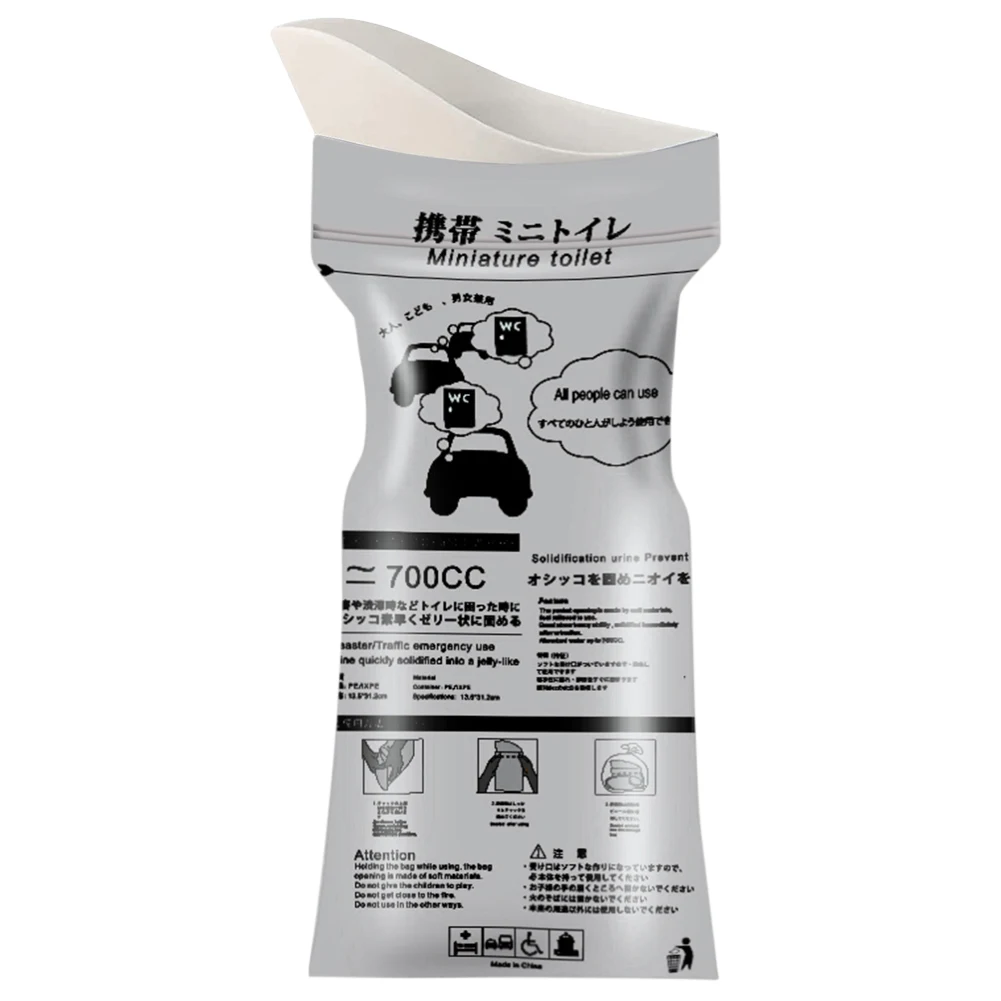 Description Picture 6 of item700ML Travel Mini Mobile Toilet Unisex Outdoor Emergency Toilets Leak-Proof Portable Urinals Bag for Men Women Kids Patient