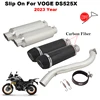 Motorcycle Exhaust System Escape Modifiy Mid Link Pipe Connet 51mm Muffler DB Killer Slip On For VOGE DS525X DS 525X 2023 Year