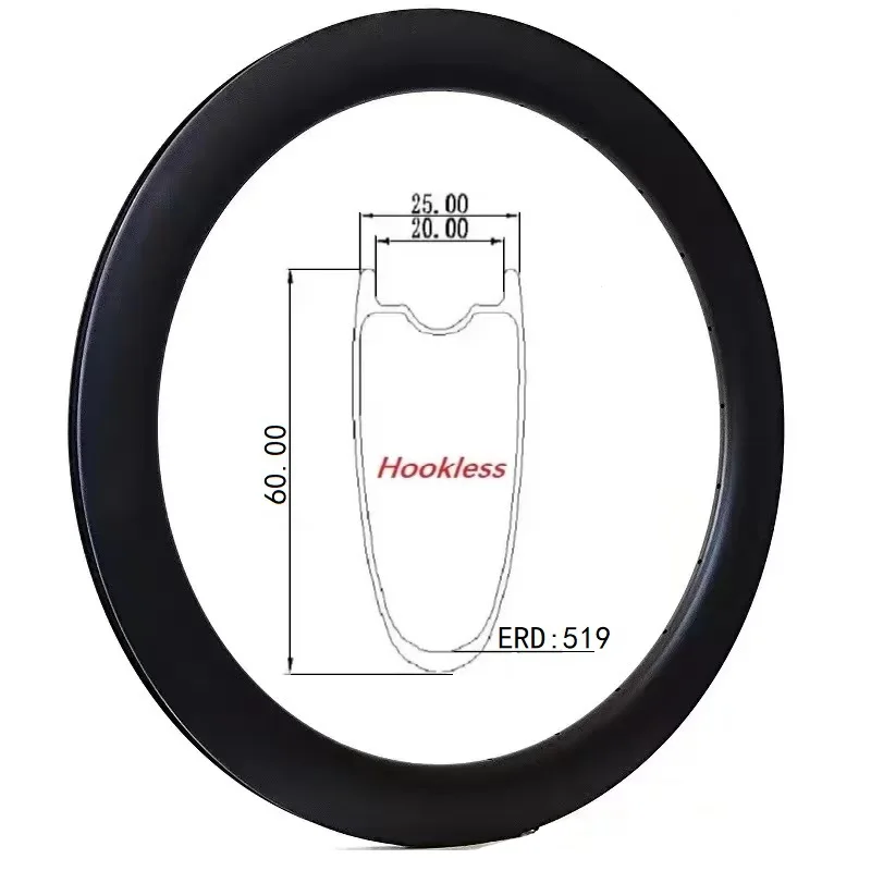 チューブレスカーボンバイクリム,ディープクリンチャー,チューブラー