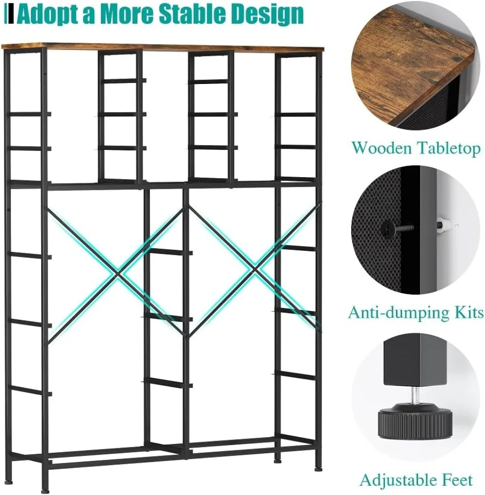 18 Drawer Tall Fabric Storage Dresser with Steel Frame, Waterproof Top for Bedroom Closet Nursery