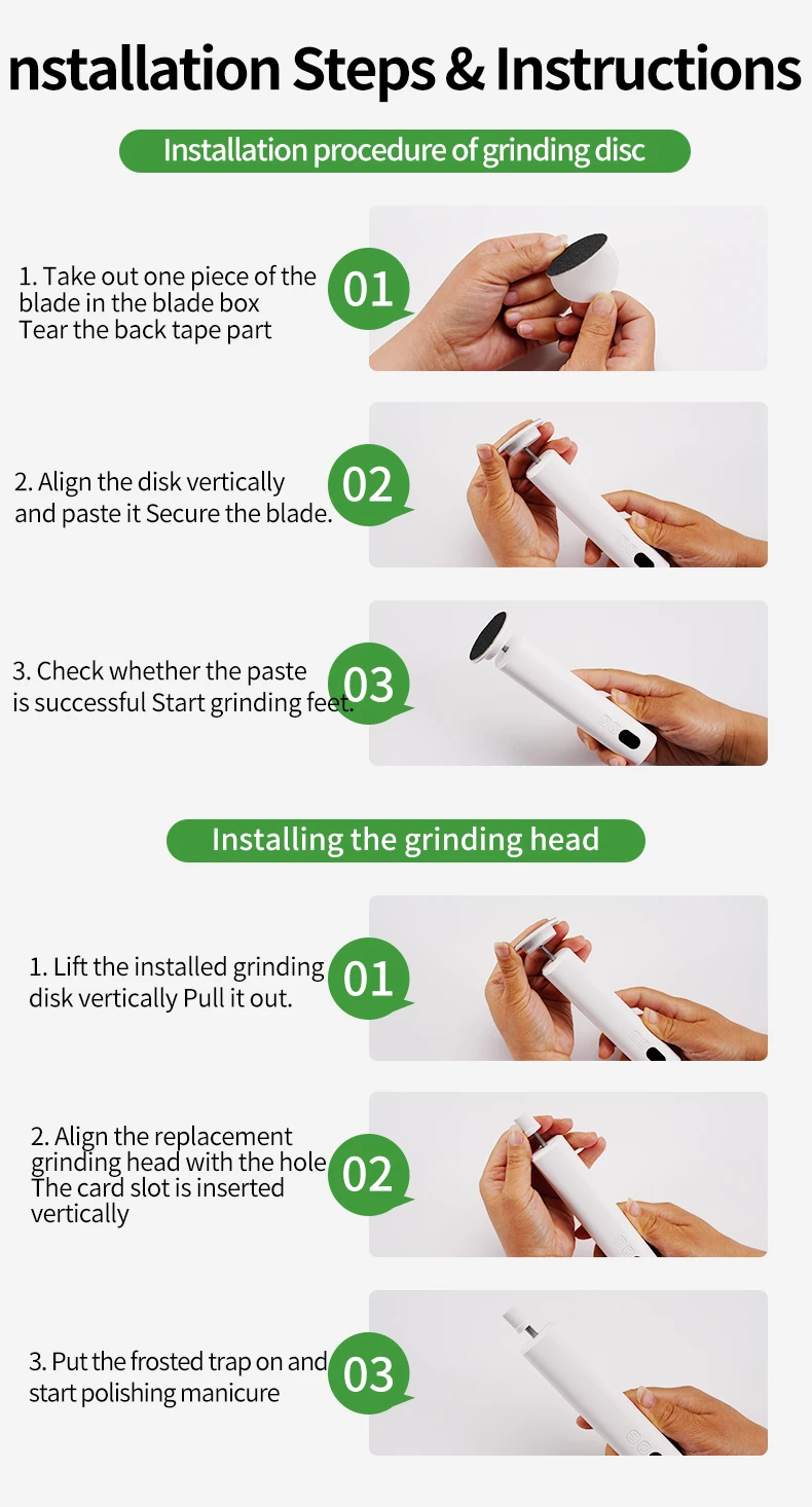 Cordless Electric Foot Callus Remover for Feet 6 Speeds with Replaceable Sandpap