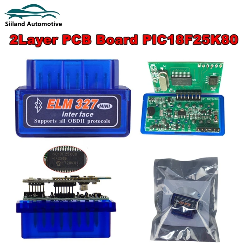 

10 шт./партия, автомобильный диагностический сканер OBD2, PIC18F25K80