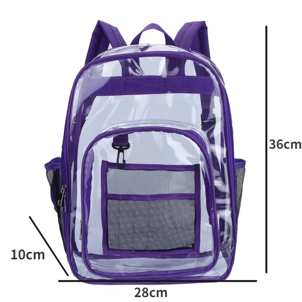 Women's Backpack Transparent PVC Bag Clear Backpacks for Teenagers Students Men Transparent School Bag Backpack