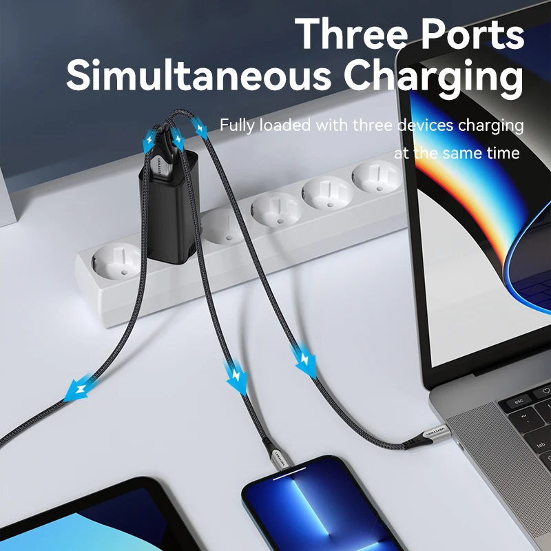 Vention 65W GaN Charger Fast Charge Type C PD USB Quick Charger with QC 4.0 3.0 For Huawei Xiaomi Samsung Laptop iPhone Macbook