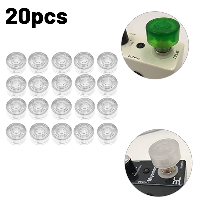 Guitar Pedal Protection Cap 20PCS/Set Guitar Effect Pedal Footswitch Toppers Foot Nail Cap Protection Cap for Guitar Effect Pedal Protection