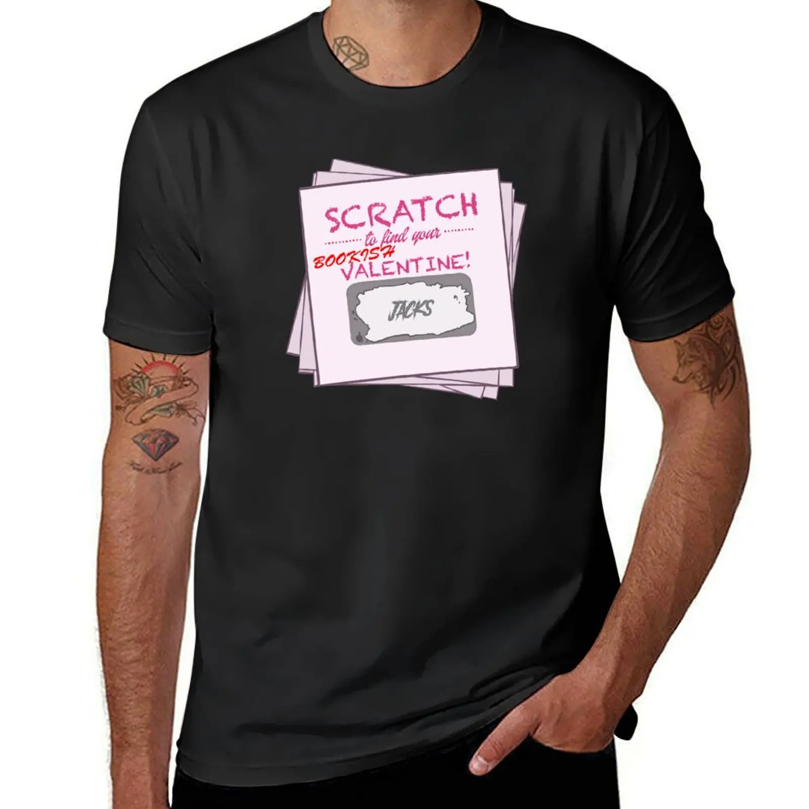 Scratch & Find Your Bookish Boyfriend Valentine T-Shirt anime boys animal print mens champion t shirts