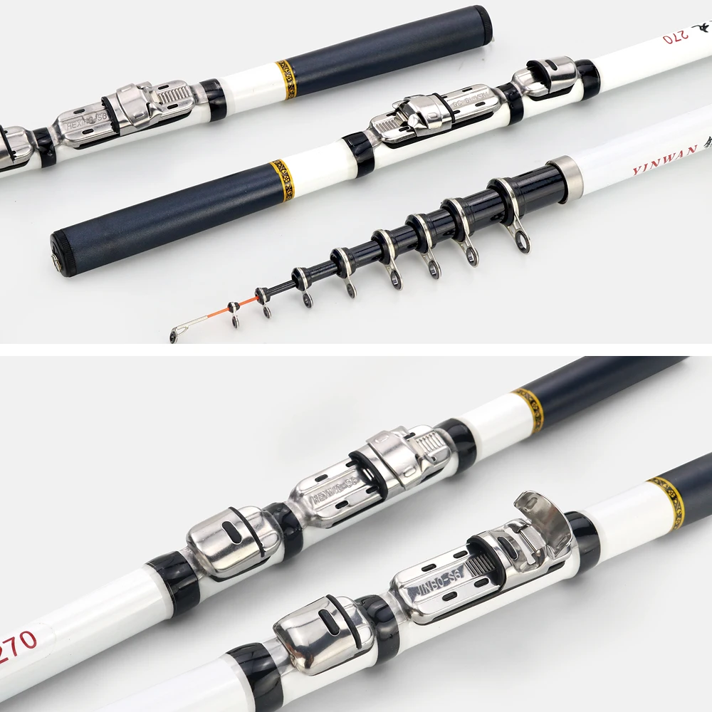 BAKAWA Ultralight Portable Telescopic Feeder Carbon Fiber Fishing Rod  Spinning For Saltwater/Freshwater 3.0/2.7/2.4/2.1/1.8/1.5M