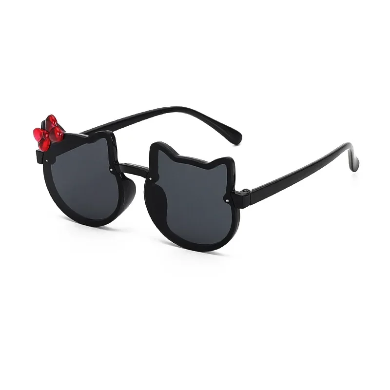 Kids Cartoon Sunglasses Cat Eye Bowknot Ocean Color Sun Glasses Girls Boy Children Outdoor Round Polarized UV400 Eyewear kids sunglasses children sunglasses
