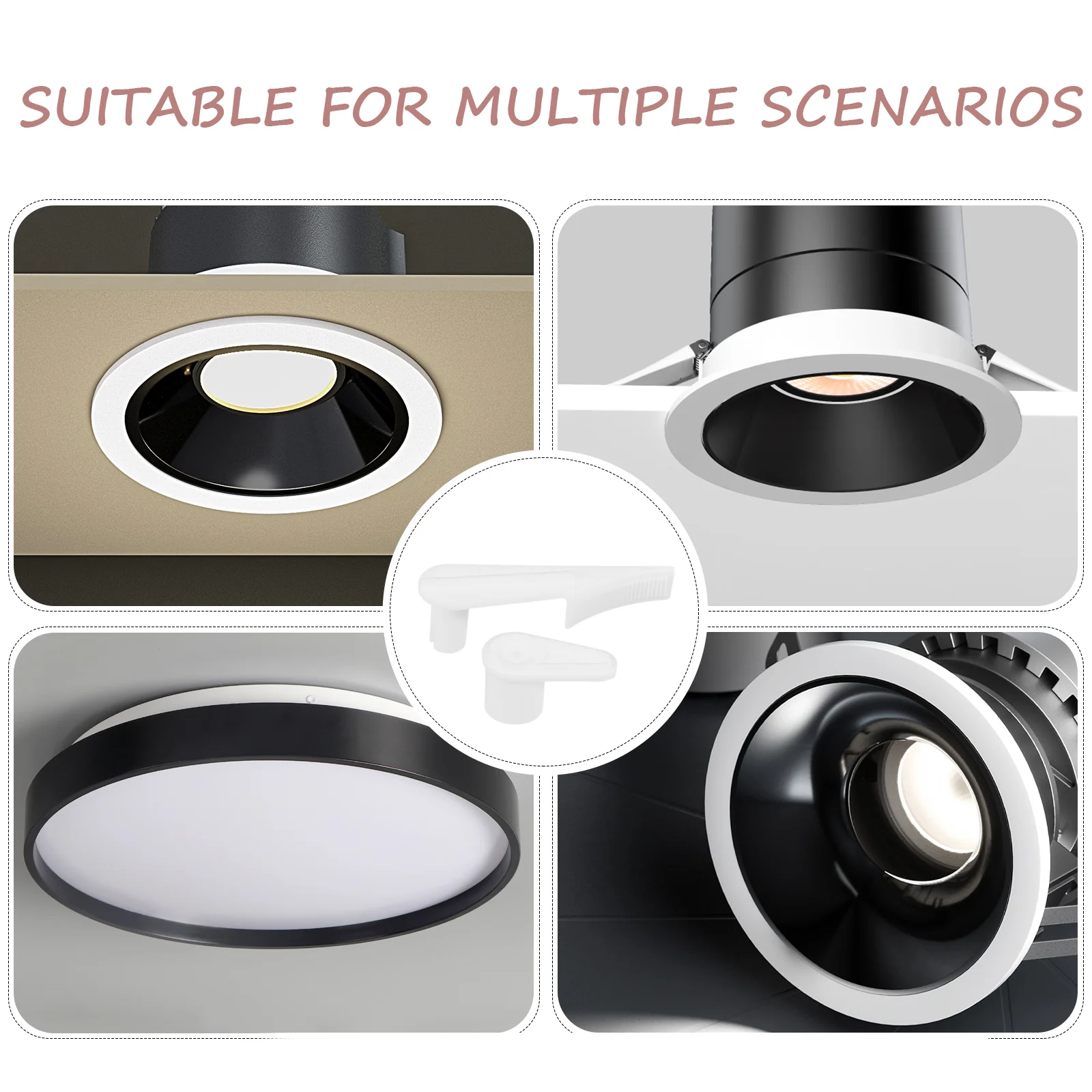 6 Pairs Ceiling Light Buckle LED Lamp Clips Lampshade Lights Fixture Fixtures Mounting