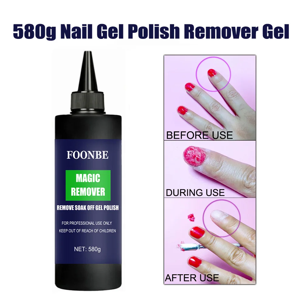 FOONBE Magic Burst Gel Polish Remover Gel Soak Off Sticky Layer Cleaner Nail Degreaser Semi-Permanent Clear Nail UV Remover Glue nail polish remover nail gel remover nail debonder nail glue remover