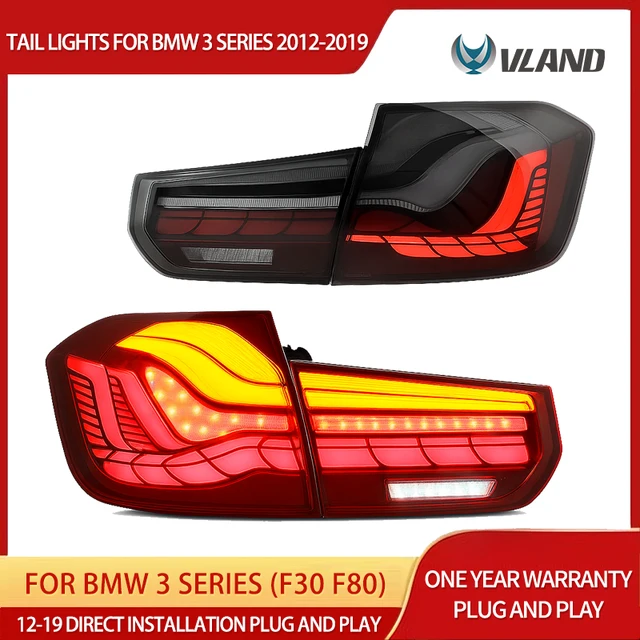 VLAND LED Tail Lights For BMW 3 Series F30 F80 2012-2019 GTS Style Rear Lamps Dynamic Turn Signal Plug & Play Upgrade