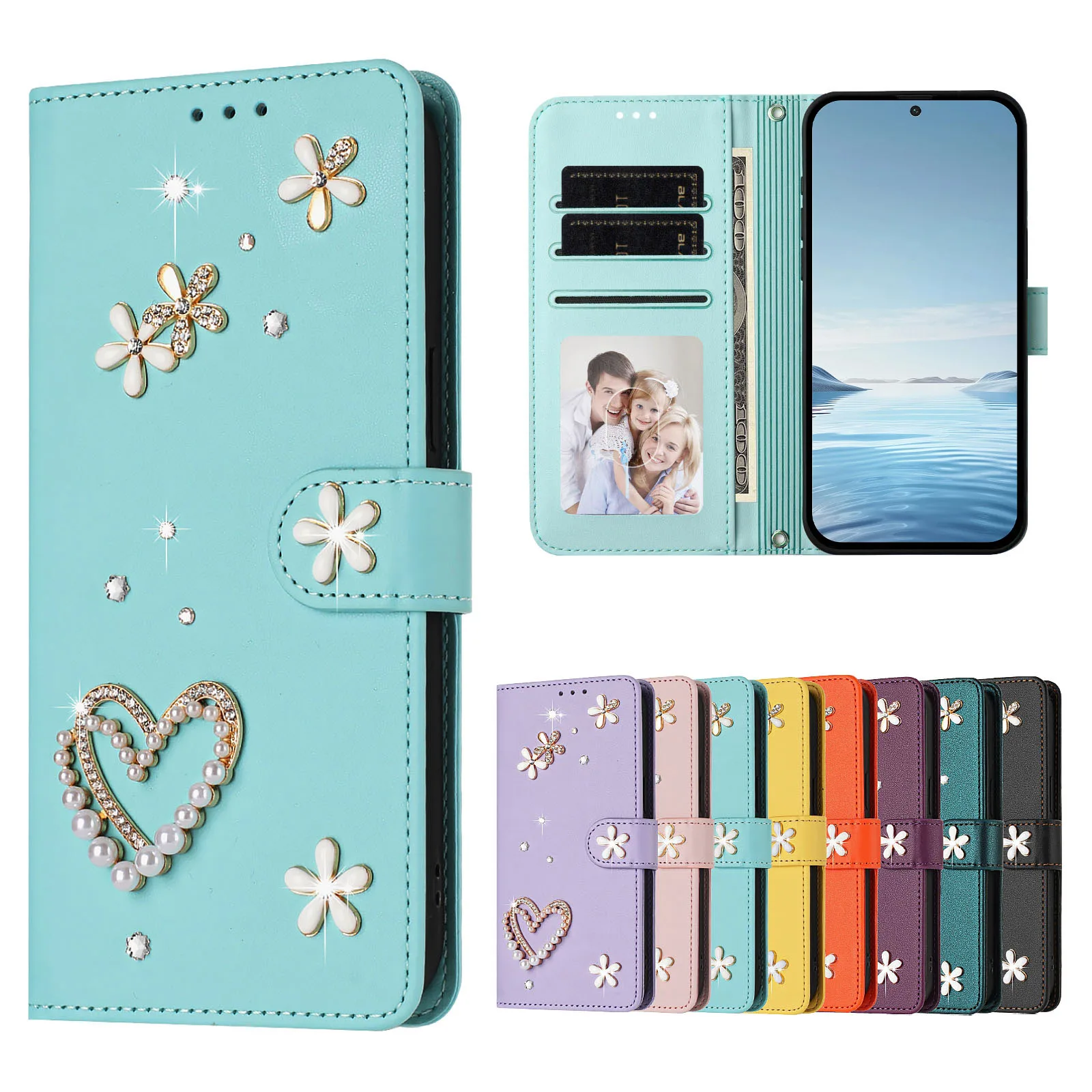 Cover A Libro COMAKU Per HMD Pulse Pro - Custodia Portafoglio In Pelle Con Supporto, Slot Carte E Chiusura Magnetica (Blu)