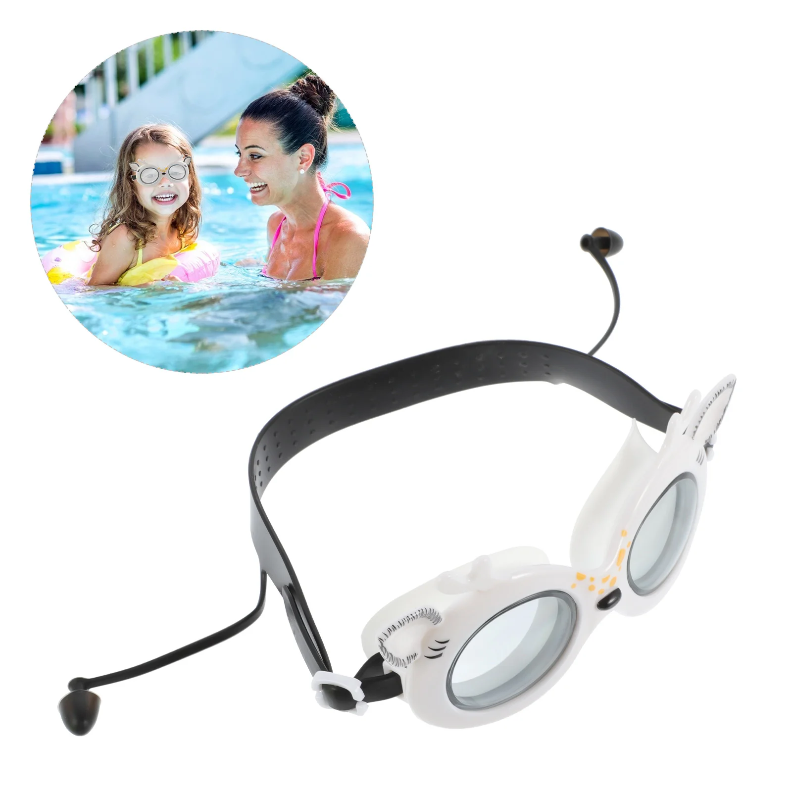 

Cartoon Swimming Goggles Discoloration Googles Glasses Woman for Kids Water Proof