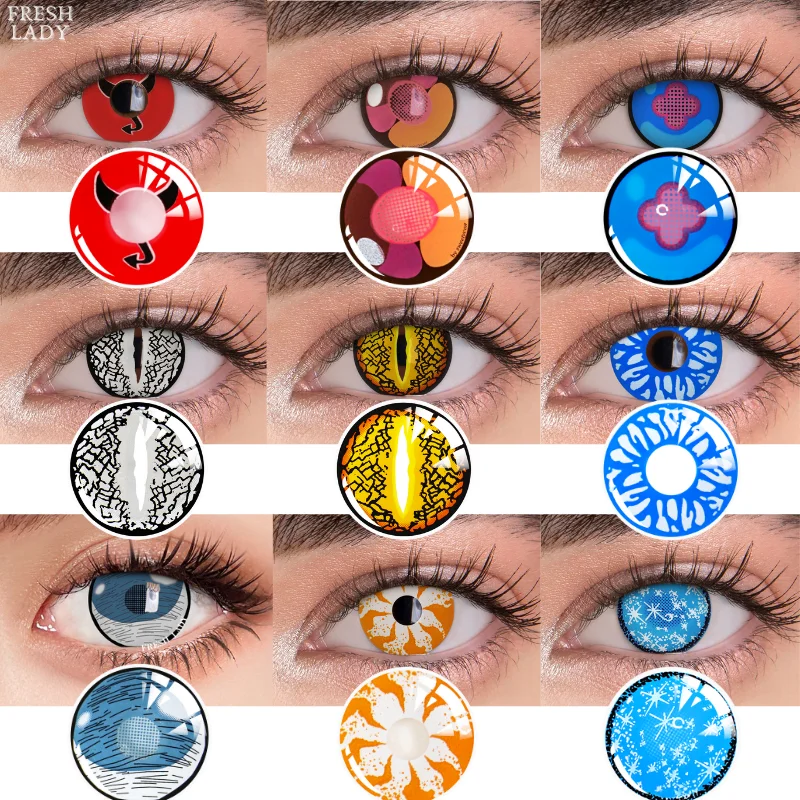 UYAAIHalloweenColoredLenses1PairSmoothSoftYearlyLensBeauty