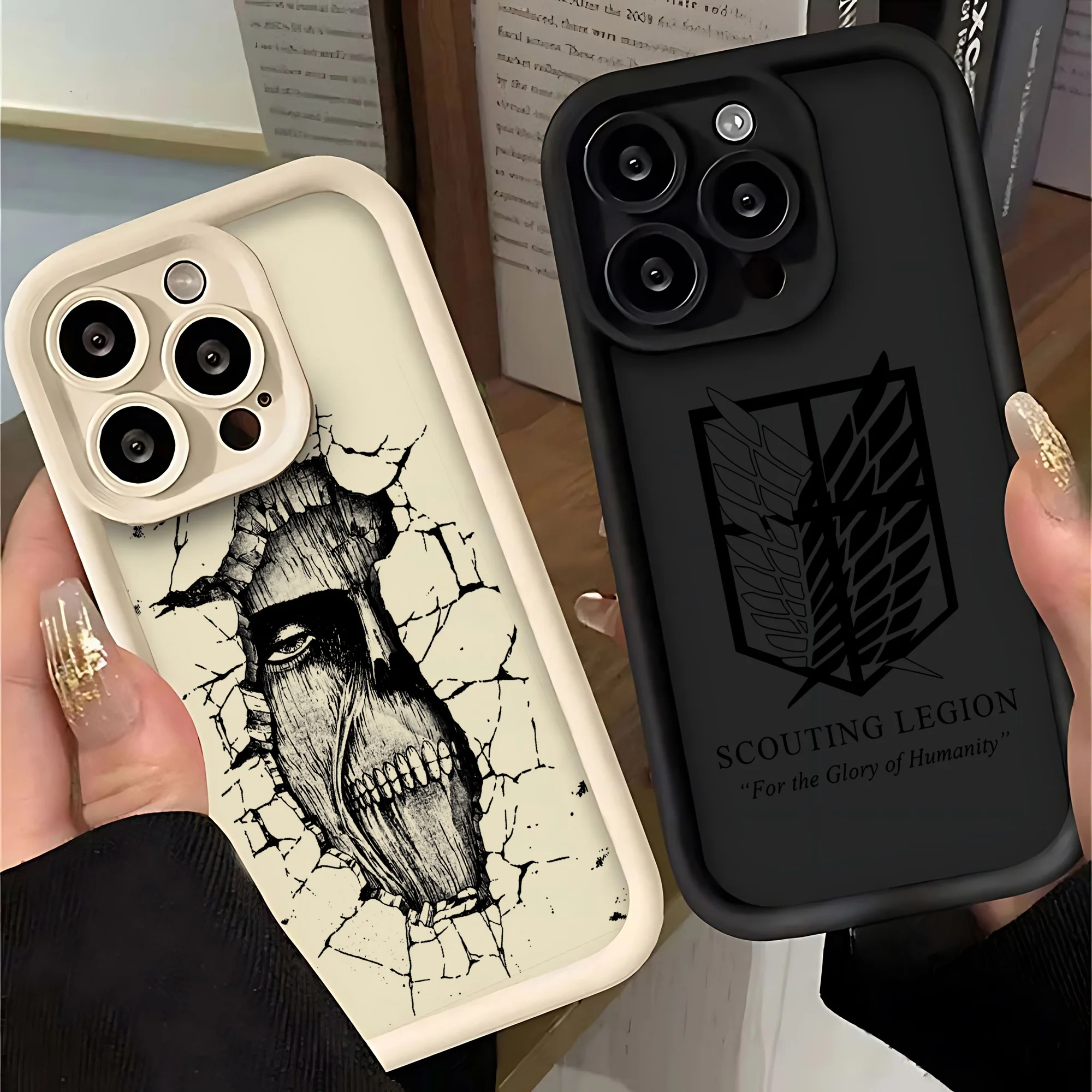 Attack on Titan Anime Black Premium Soft Phone Case