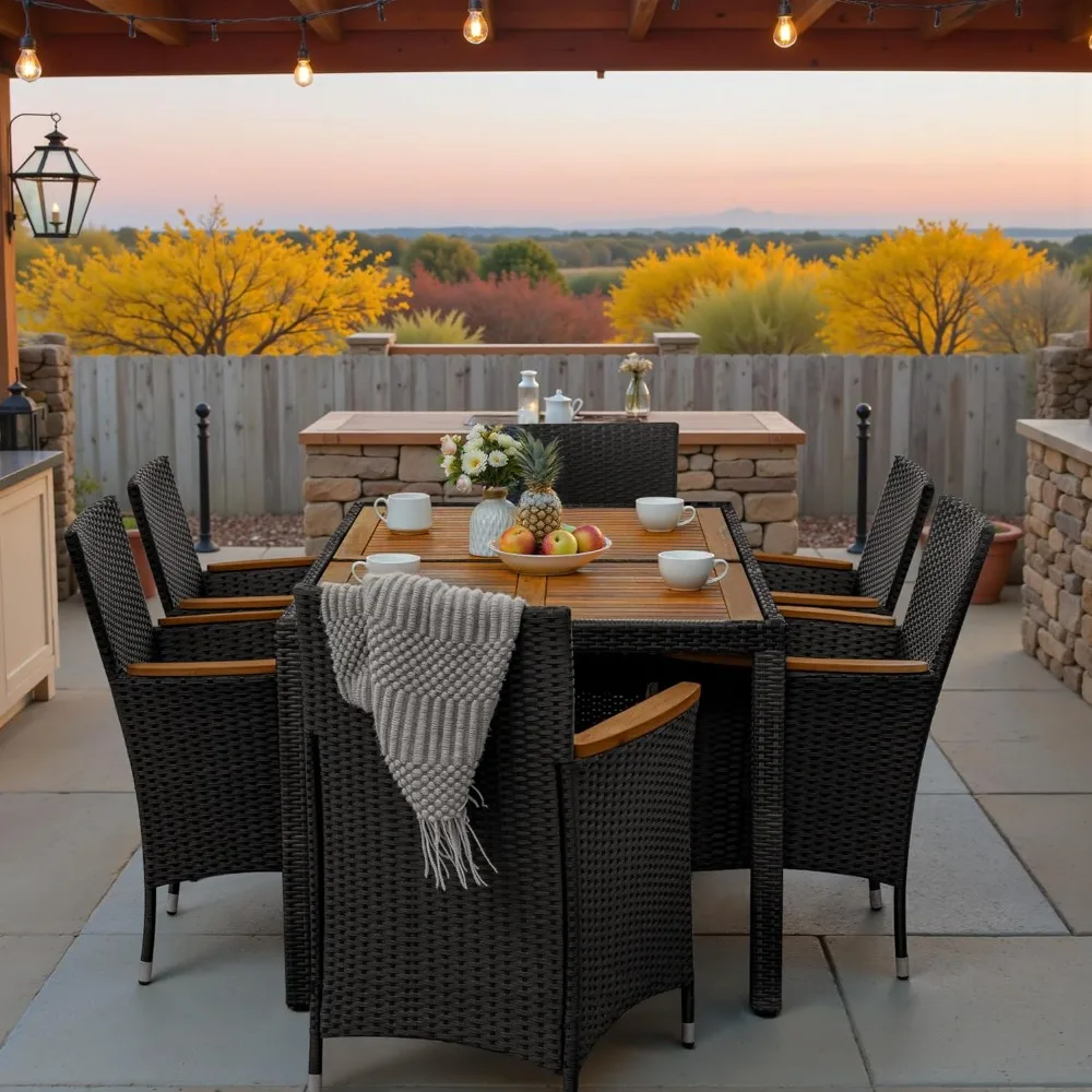 7 piece outdoor patio dining set 1