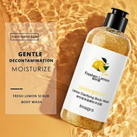 300ml Lemon Scrub Shower Gel, Alcohol-Free, Non-Greasy, Formaldehyde-Free, Rich in Citric Acid, Vitamin E, and Hyaluronic Acid, Suitable for All Light Beige Skin Tones, with a Refreshing Scent, Has Moisturizing, Nourishing, and Oil-Controlling Properties It Can Be Used All Year Round, and It Lasts to Release a Fresh Scent. after Washing, the Skin Feels Comfortable and Not Tight. Suitable for All Kinds of Skin, Such as Dry and Oily Skin, and Is a Good Bathing Product for Both Men and Women. 1