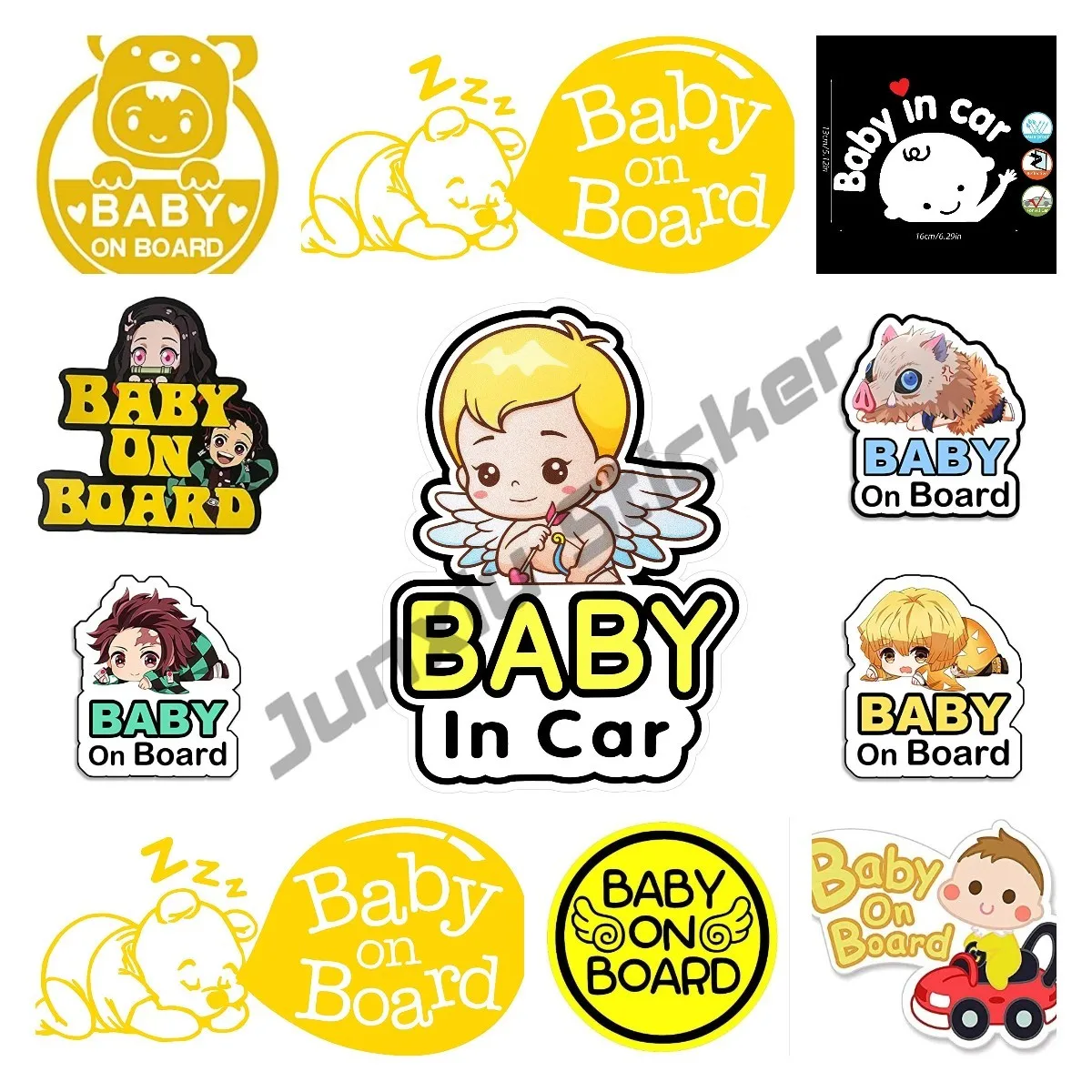 

Reflective Baby on Board Signs Safe Driving Car Sticker Decal Decor Groot Full Color Waterproof Sunscreen The Whole Body