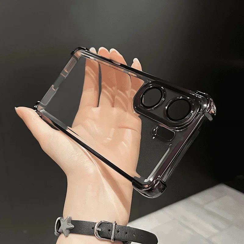 Enhanced Plating Lens Protection Film Case with Four Corners Anti-Shock